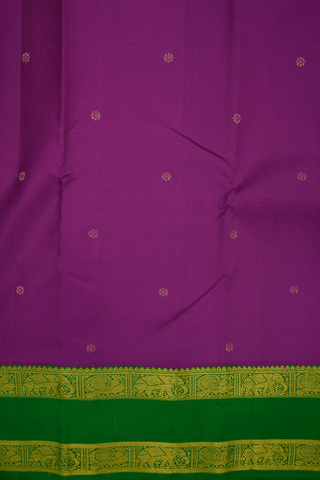 Floral Zari Buttis Grape Purple Kanchipuram Silk Saree