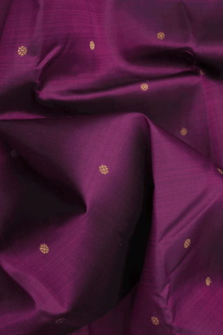 Floral Zari Buttis Plum Purple Kanchipuram Silk Saree