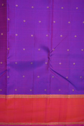 Floral Zari Buttis Purple Rose Kanchipuram Silk Saree