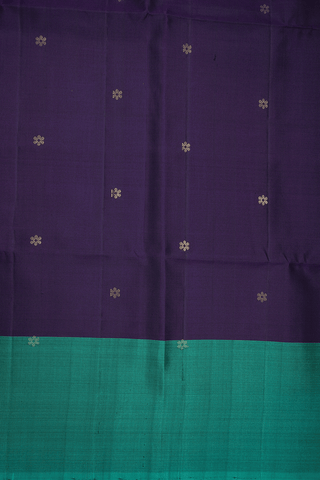 Floral Zari Buttis Regal Purple Soft Silk Saree