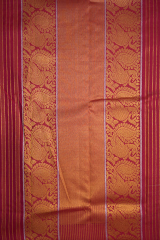 Ganga Jamuna Border Beige Kanchipuram Silk Saree