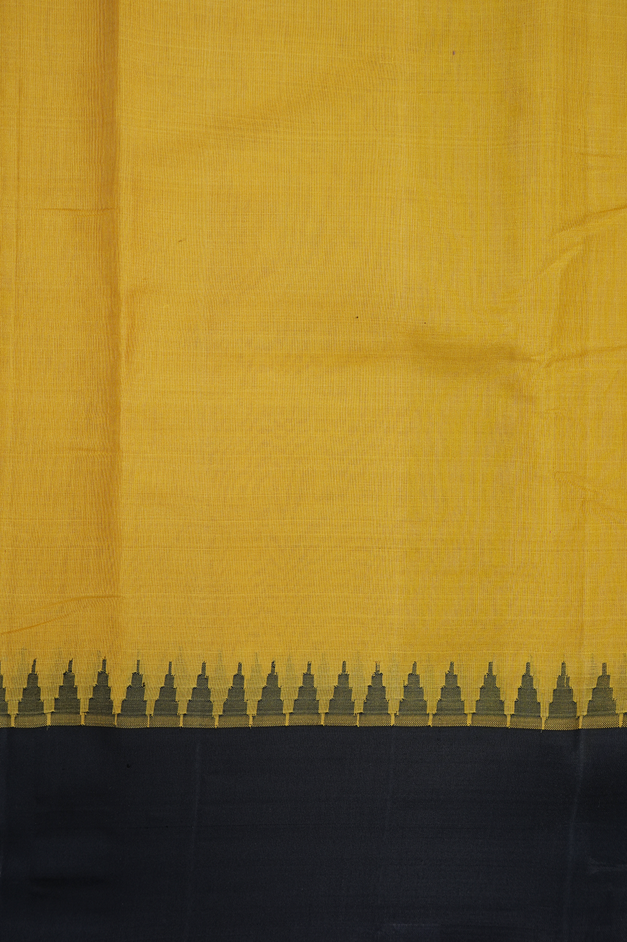 Ganga Jamuna Border Mellow Yellow Gadwal Silk Cotton Saree