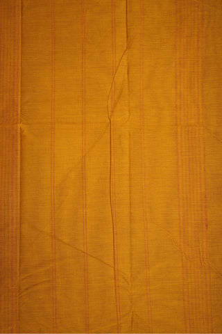Ganga Jamuna Border Turmeric Yellow Chettinadu Cotton Saree
