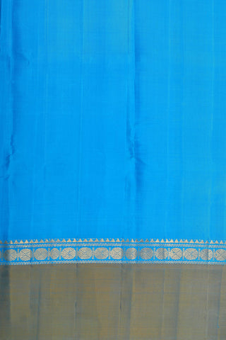 Ganga Jamuna Rudraksh Border Sky Blue Kanchipuram Silk Saree