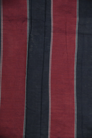 Ganga Jamuna Thread Work Border With Stripes Beige Dharwad Cotton Saree