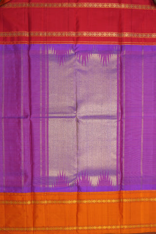 Ganga Jamuna Zari Border Lavender Kanchipuram Silk Saree
