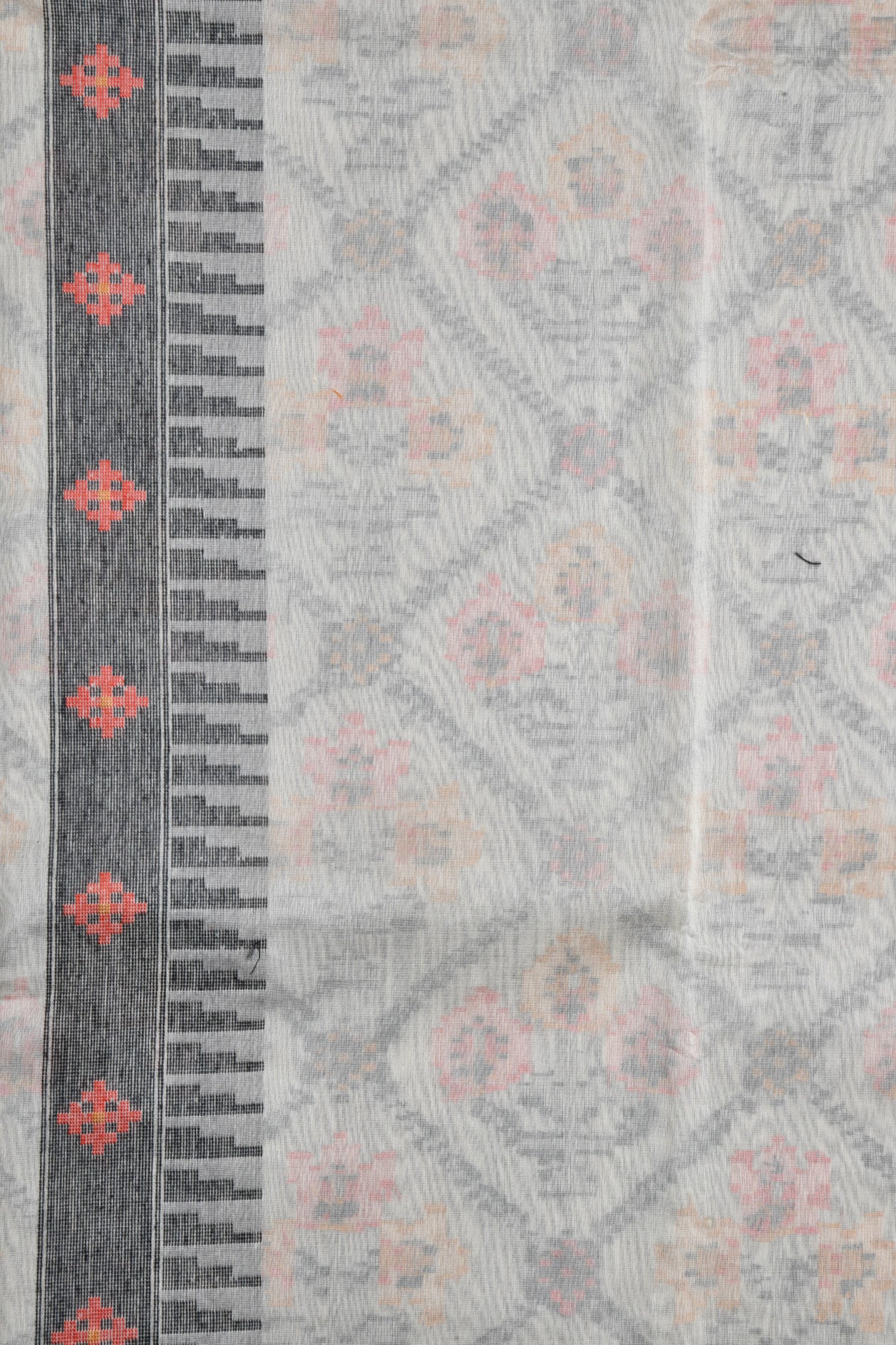Geometric Design Thread Work Banaras Silk Cotton Saree