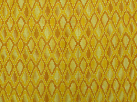 Geometric Pattern Corn Yellow Pochampally Silk Unstitched Blouse Material