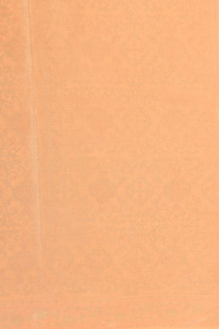 Geometric Pattern Pastel Orange Chiffon Saree