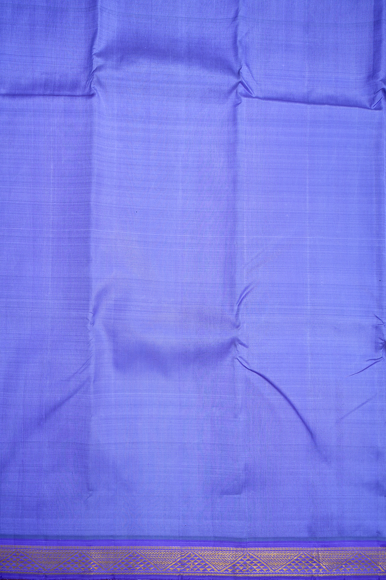Geometric Zari Border Yam Purple Kanchipuram Silk Saree