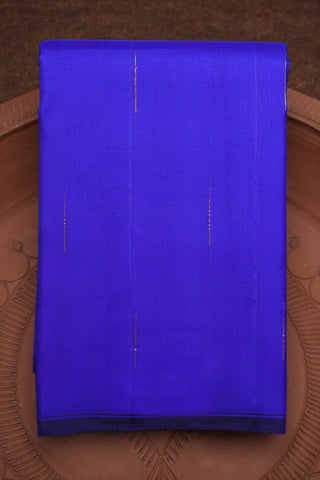 Zari Stripe Lapis Blue Kanchipuram Silk Saree