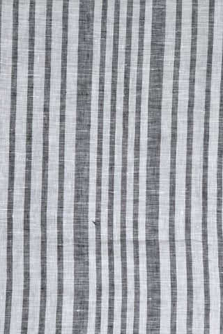 Ikat Design Light Grey Linen Saree