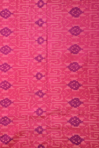 Ikat Design Pink Pochampally Silk Saree