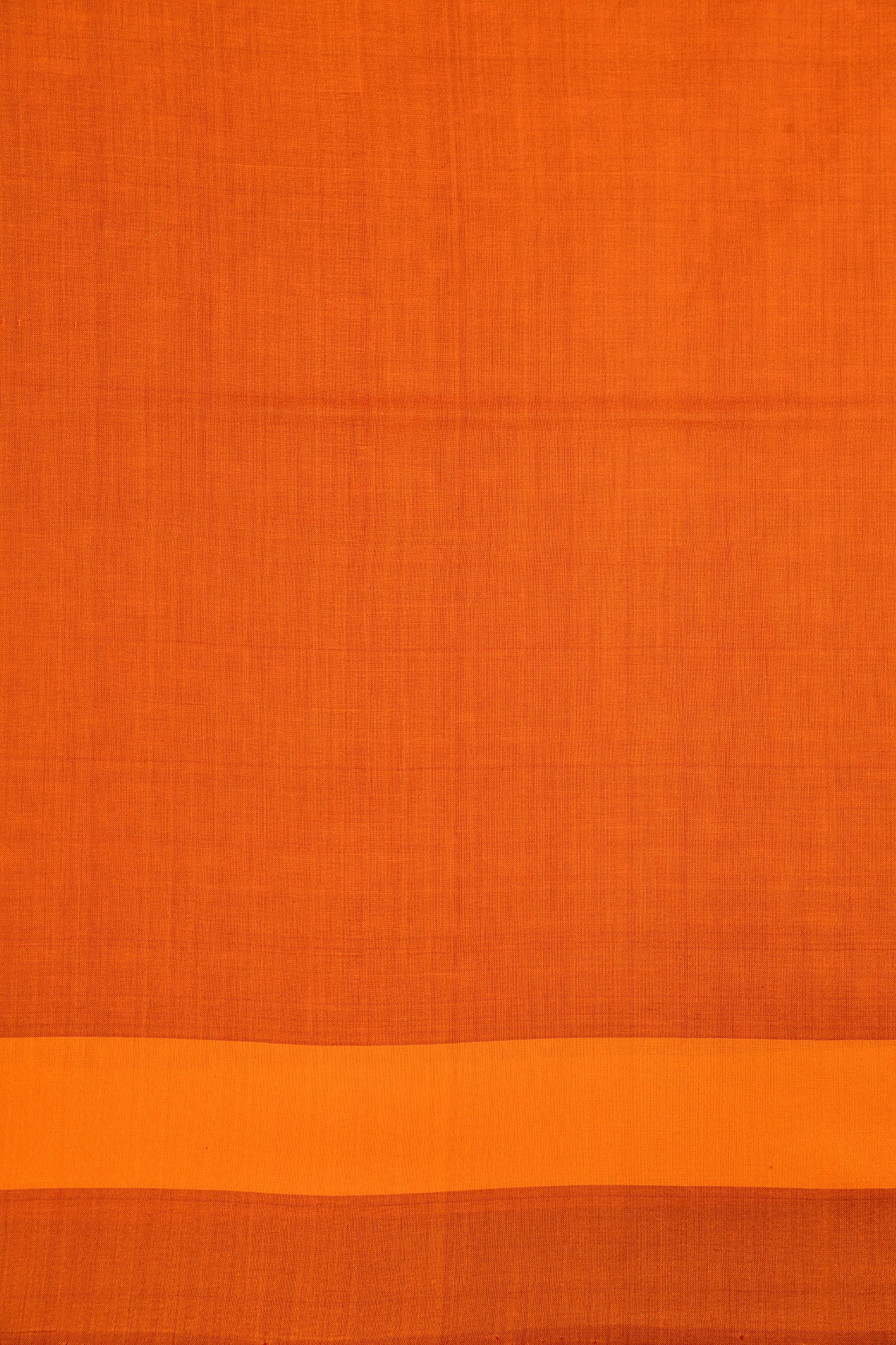 Ikat Design Orange Mercerised Silk Cotton Saree