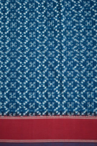 Ikat Design Cobalt Blue Pochampally Cotton Saree