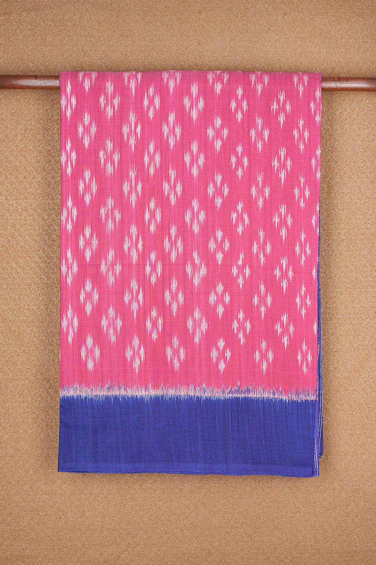 Ikat Design Pink Pochampally Cotton Saree