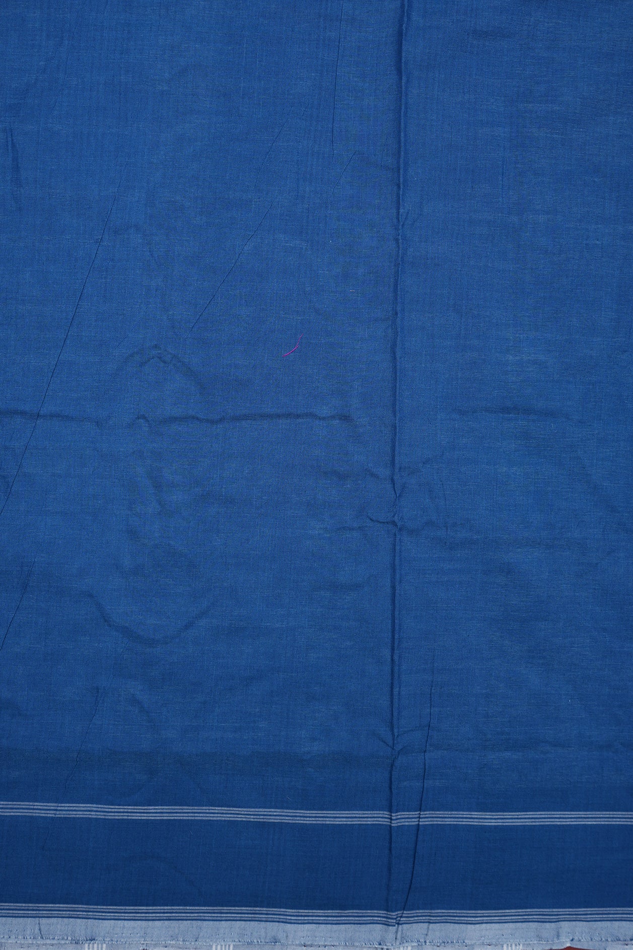Ikat Design Self Border Pigeon Blue Pochampally Cotton Saree