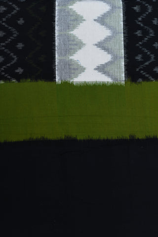 Ikat Design Tricolor Printed Cotton Double Bedspread