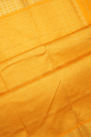 Jacquard Pattern Coral Orange Kanchipuram Silk Saree