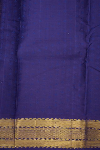 Jacquard Pattern Deep Purple Kanchipuram Silk Saree