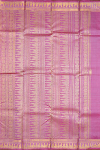 Jacquard Pattern Dusty Pink Kanchipuram Silk Saree