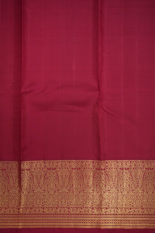 Jacquard Pattern Golden Yellow Kanchipuram Silk Saree