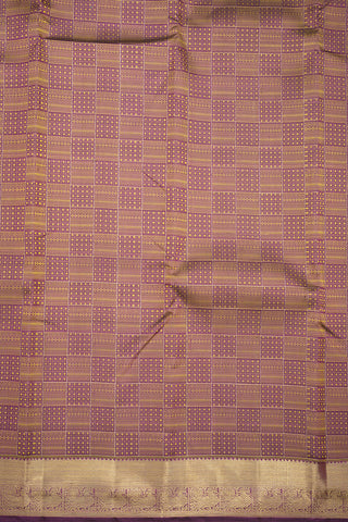 Jacquard Pattern Grape Purple Kanchipuram Silk Saree