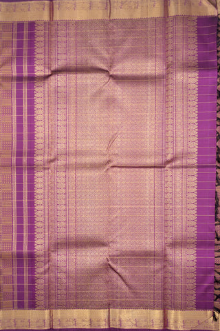 Jacquard Pattern Grape Purple Kanchipuram Silk Saree