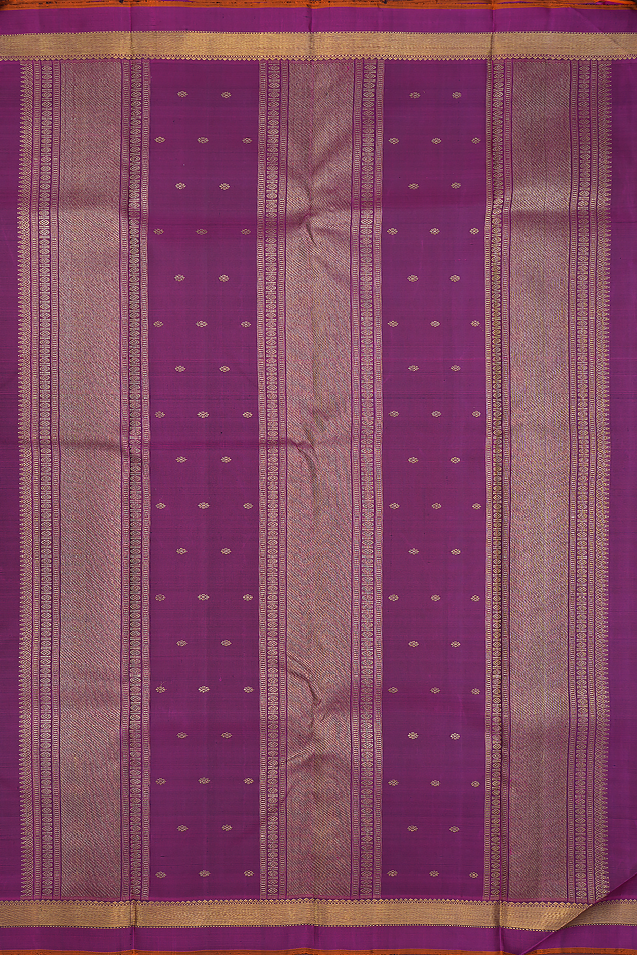 Jacquard Pattern Khaki Kanchipuram Silk Saree