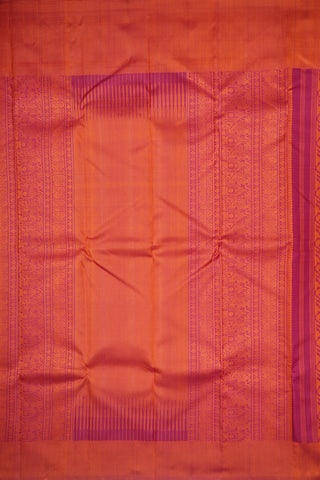 Jacquard Pattern Blush Red Kanchipuram Silk Saree
