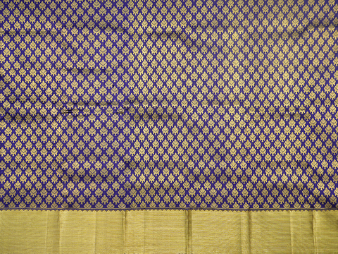 Brocade Pattern Navy Blue Pavadai Sattai Material