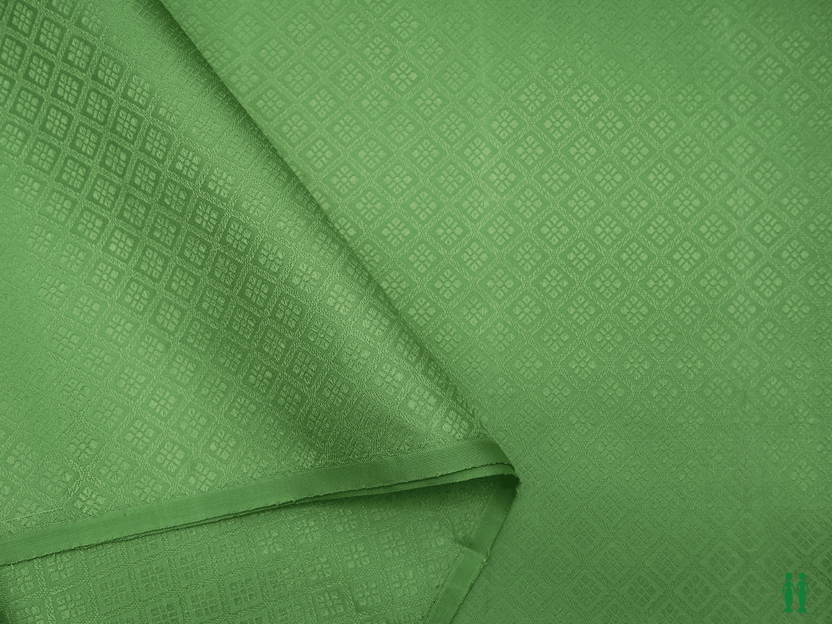 Jacquard Pattern Pistachio Green Kanchipuram Blouse Material