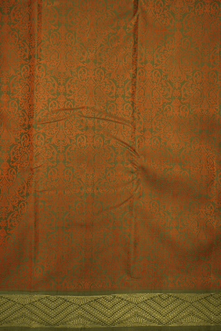 Jacquard Pattern Sage Green Kanchipuram Silk Saree
