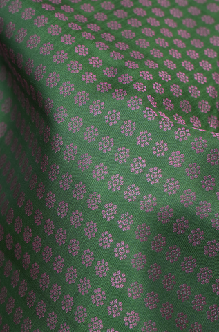 Jacquard Pattern Sage Green Kanchipuram Silk Saree