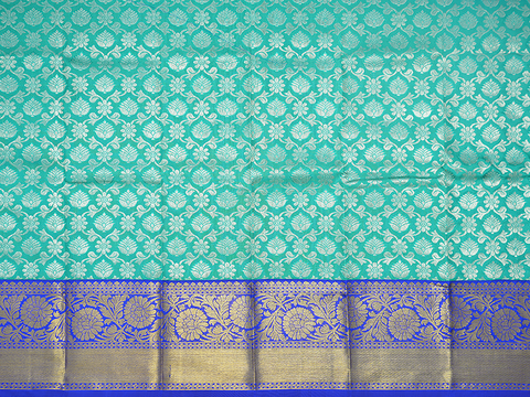 Brocade Pattern Sea Green Pavadai Sattai Material