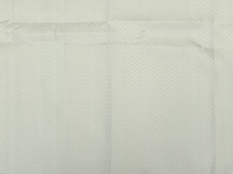 Jacquard Self Chevron Design Off White Kanchipuram Silk Unstitched Blouse Material