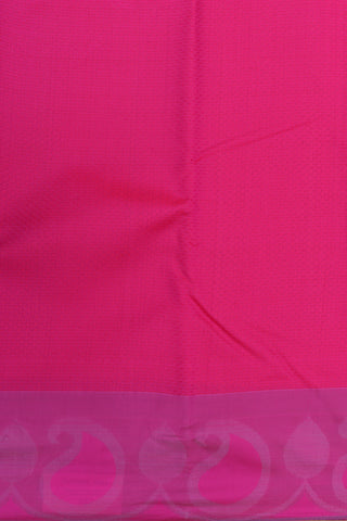 Jacquard With Paisley Border Rani Pink Art Silk Saree