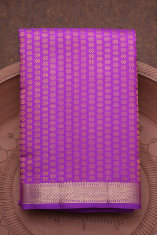 Jacquard Design With Kuyil Kann Zari Border Purple Rose Kanchipuram Silk Saree