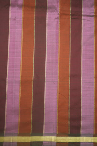 Hand Block Floral Printed With Bavanchi Border Pink Kanchipuram Silk Saree
