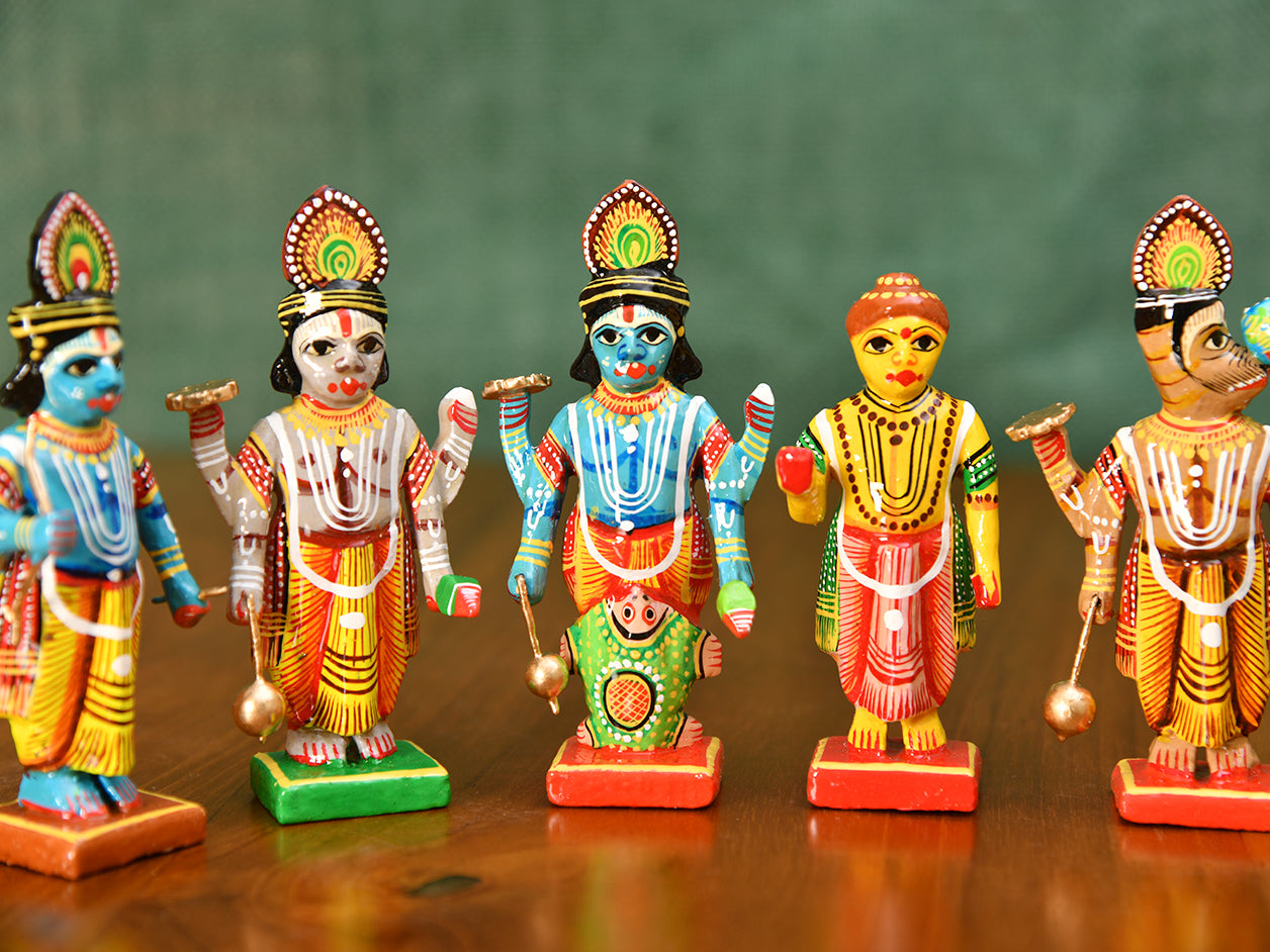 Kondapalli Handmade Wooden Dasavatharam Doll Set