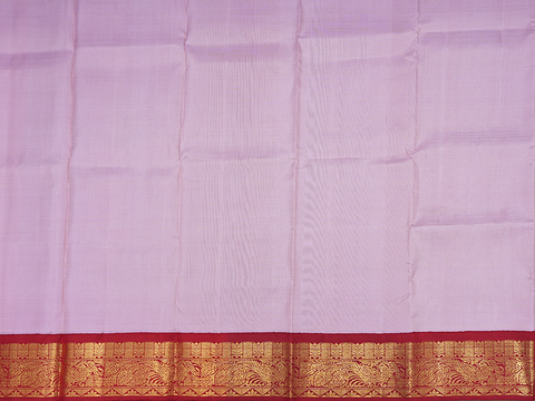 Korvai Border Pastel Pink Unstitched Pavadai Sattai Material