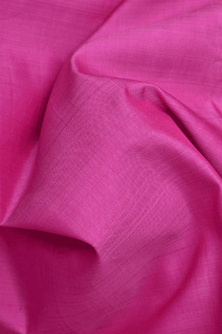 Korvai Border Rose Pink Kanchipuram Nine Yards Silk Saree