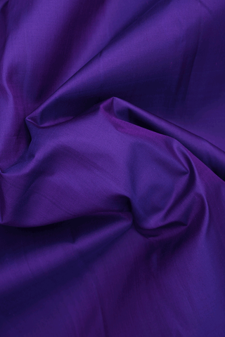 Korvai Zari Border Plain Regal Purple Kanchipuram Silk Saree