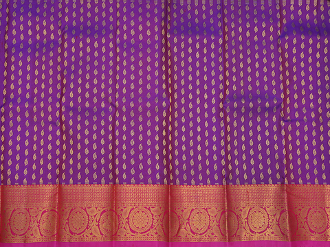 Leaf Zari Buttis Plum Purple Pavadai Sattai Material
