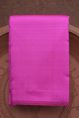 Light Weight Plain Magenta Kanchipuram Silk Saree