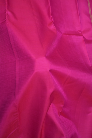 Light Weight Plain Rani Pink Kanchipuram Silk Saree