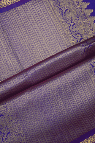 Lightweight Plain Shades Of Blue Kanchipuram Silk Saree