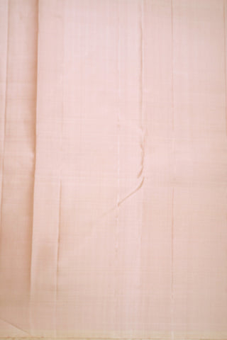 Mandala Zari Motifs Pale Salmon Pink Kanchipuram Silk Saree