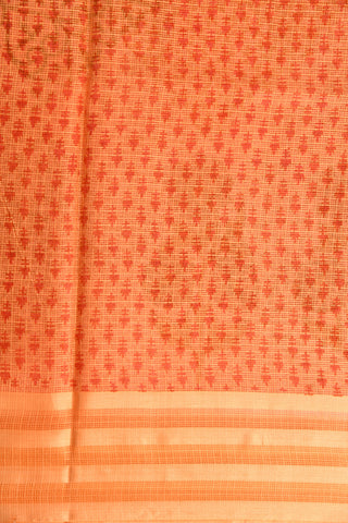 Marigold Flower And Floral Design Pink Silk Kota Saree