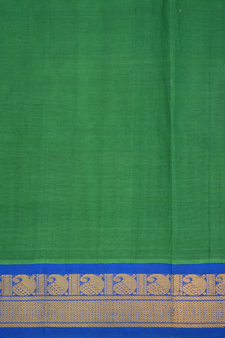 Mayil Kann And Paisley Border Green Silk Cotton Saree